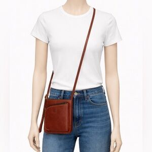 THE TREND Leather Crossbody Bag – Brown